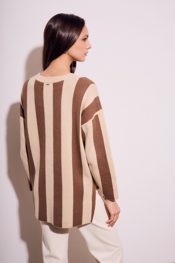 Sweater Rayado Mocha