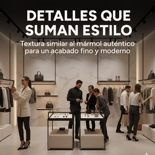 Pack x3 Placa PVC Símil Mármol 2,44x1,22m 3mm Resistente Mármol Blanco Gris Claro 3