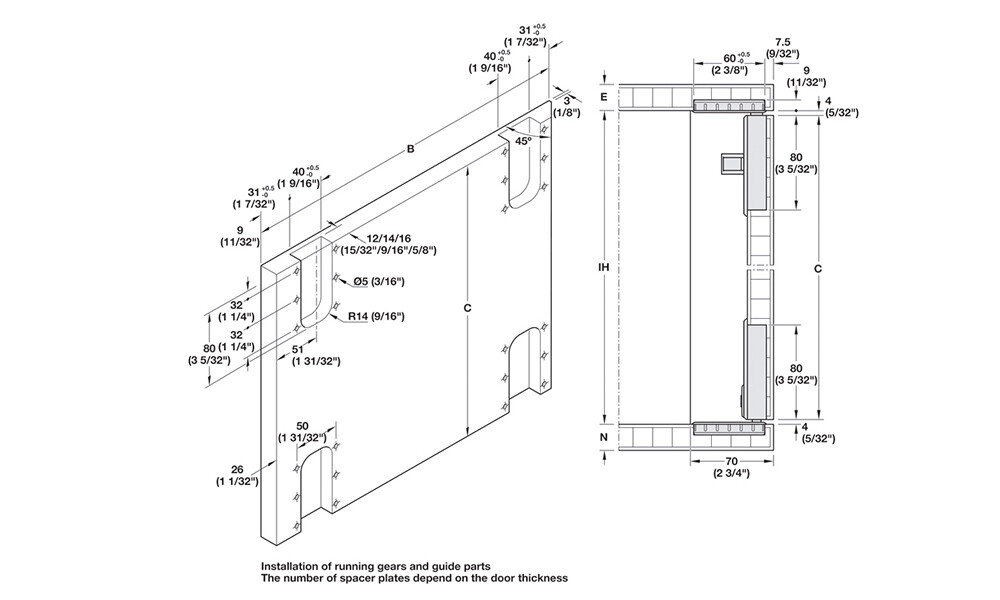 Sistema corredizo coplanar Slido 20A 407.40.096 Sistema Corredizo Coplanar Slido 20a 407.40.096