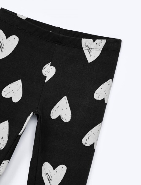 CALZA INFANTIL ESTAMPADA NEGRO