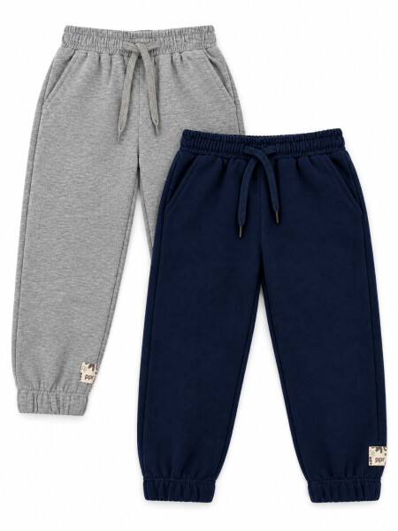 PANTALON DEPORTIVO PACK X 2 GRIS MELANGE M