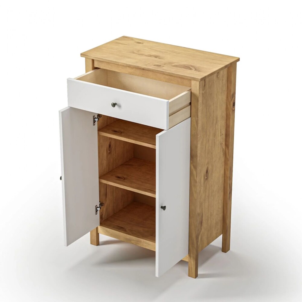 Zapatera 2 Puertas 1 Cajón - Mari Blanco