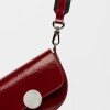 Mini Bag The Circle En Cuero Charol Arrugado Berry