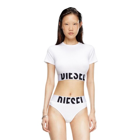 Uftee-Sport-Cropped-T-Shirt - Mujer White