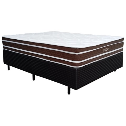 2 Plazas Sommier Base Box Colchon Maximo Espuma y Doble Pillow Top Reversible 138 x 188 x 28 cm - 130 Kg 2 Plazas Sommier Base Box Colchon Maximo Espuma y Doble Pillow Top Reversible 138 x 188 x 28 cm - 130 Kg