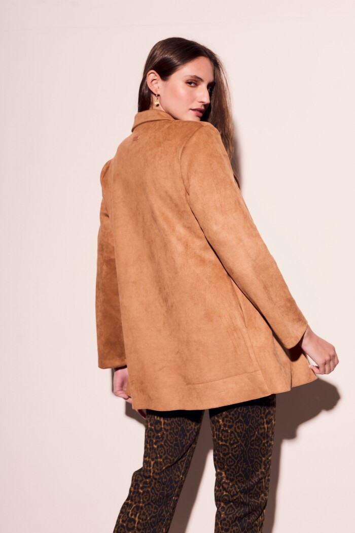 Blazer Gamuza Cuero Vegano Whisky