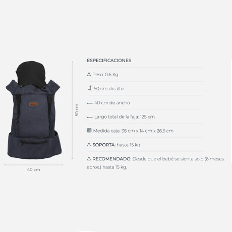 Mochila Porta Bebé Carestino con 3 Posiciones Gris/Negro