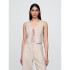 SL TIE FRONT VEST FLAX LINEN