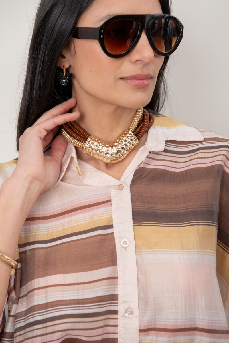 COLLAR ORBITA - Marrón 