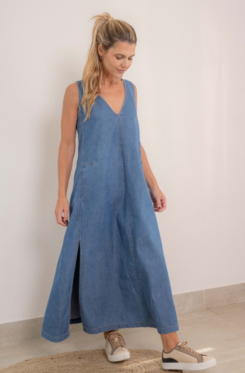 Vestido Formentera - Denim azul 