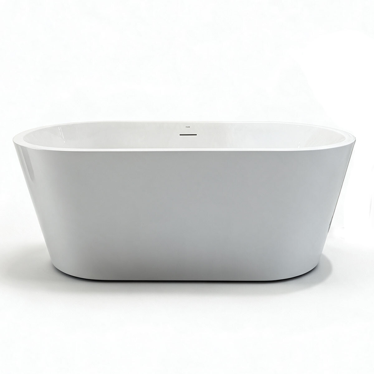 Bañera Simple Acrilico Blanco Autoportante Con Desagüe 