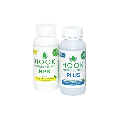 FERTILIZANTE HOOK KIT HUERTA Y JARDIN (NPK + PLUS) 1LT