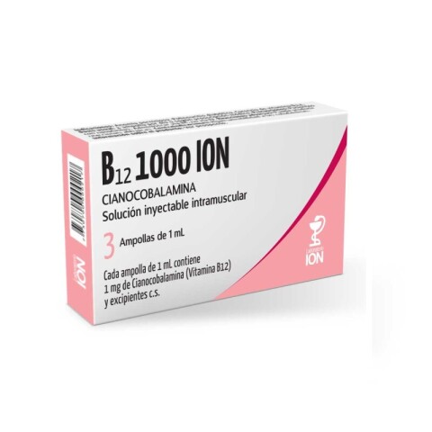 B 12 1000 Iny 3 Ampolla 1 Cc B 12 1000 Iny 3 Ampolla 1 Cc