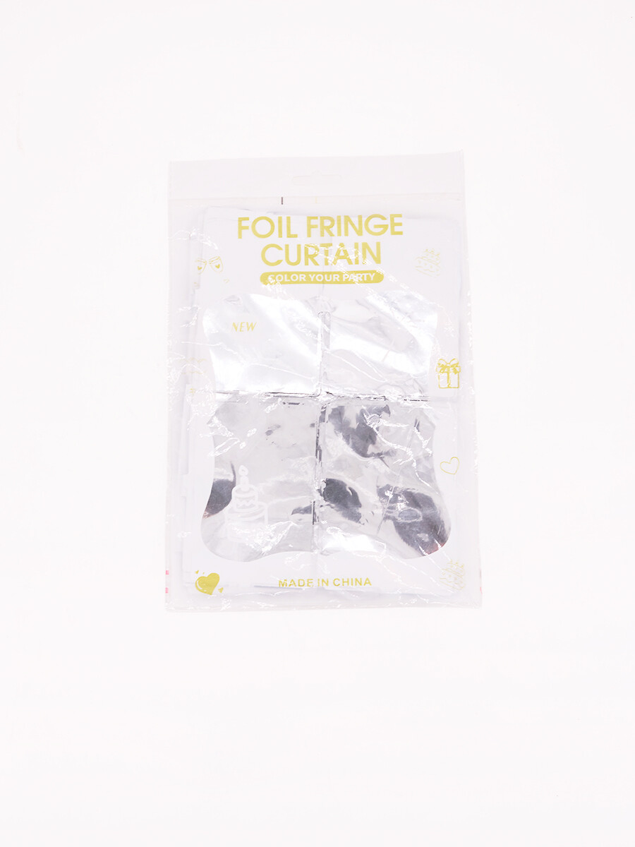 CORTINA METALIZADA PLATEADA - PLATEADO 