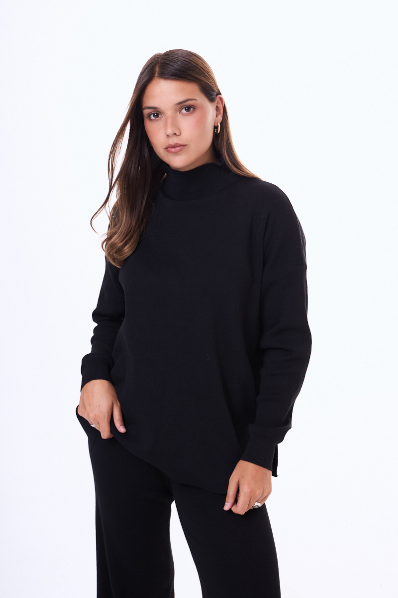 Buzo Tejido Medina Negro