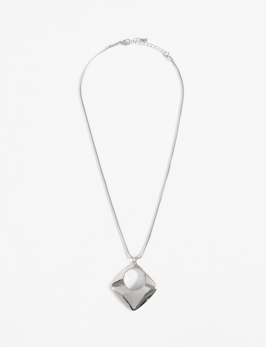 Collar dije metálico - plateado 