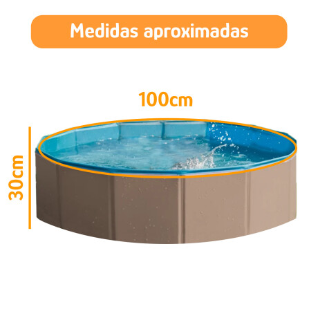 Piscina Plegable Multiuso 100x30cm PVC Antideslizante Celeste