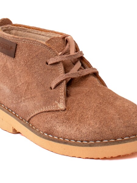 Bota de Cuero Forradas para Niños Nude
