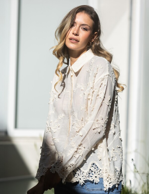 Camisa Crochet BEIGE