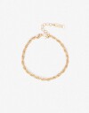 Pulseras Flexibles Metal Pulsera De Metal Torzado De La Línea Stay Golden. - Dorado