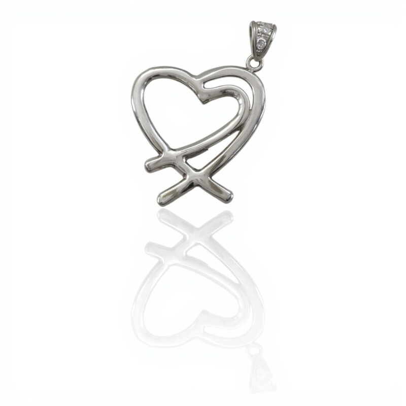 Dije Corazón doble-Plata 925-Sin Piedra-CP3267 sinpiedra