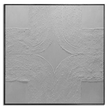 Cuadro Canvas 80X80Cm Marco Pintura Formas 1