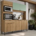 COCINA COMPACTA FLORIDA 1.85 MT 8 PUERTAS - CAPUCCINO/MENTA COCINA COMPACTA FLORIDA 1.85 MT 8 PUERTAS - CAPUCCINO/MENTA