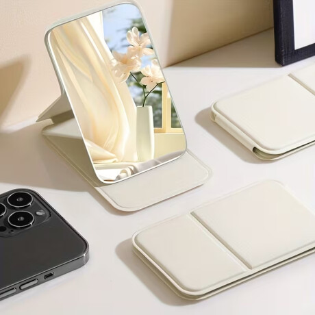 Espejo plegable de viaje - 7x11cm Blanco