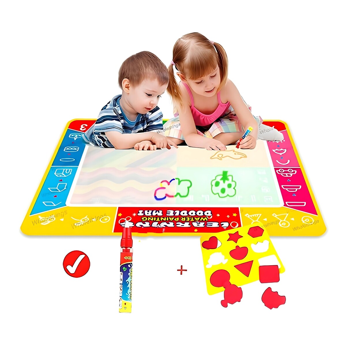 Doodle Mat grande 73 × 70,5 cm segura, sin tóxicos y reutilizable solo con agua 