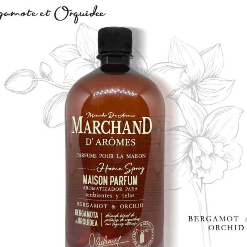REFILL HOME SPRAY MARCHAND 1000ML BERGAMOTA & ORQUIDEA