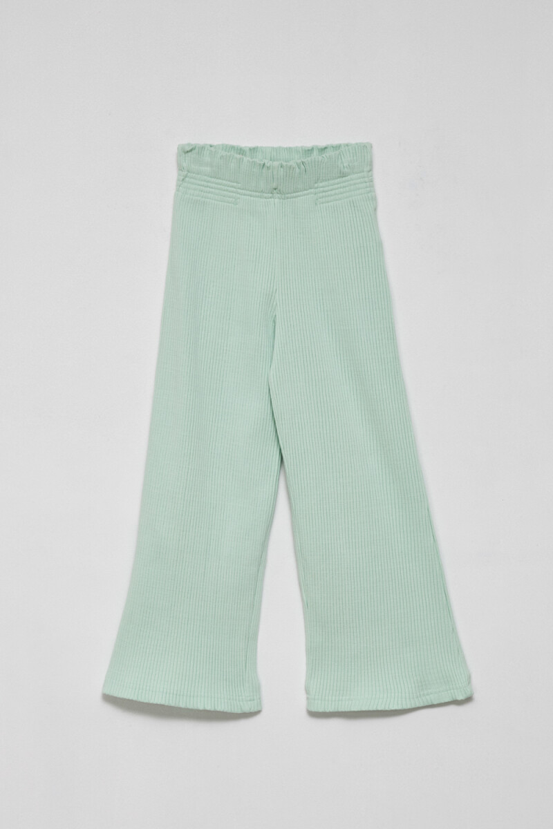 Pantalón en rib oxford Verde Agua