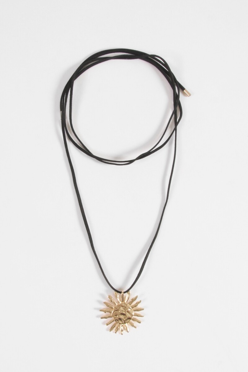 Collar cordón dije sol texture dorado