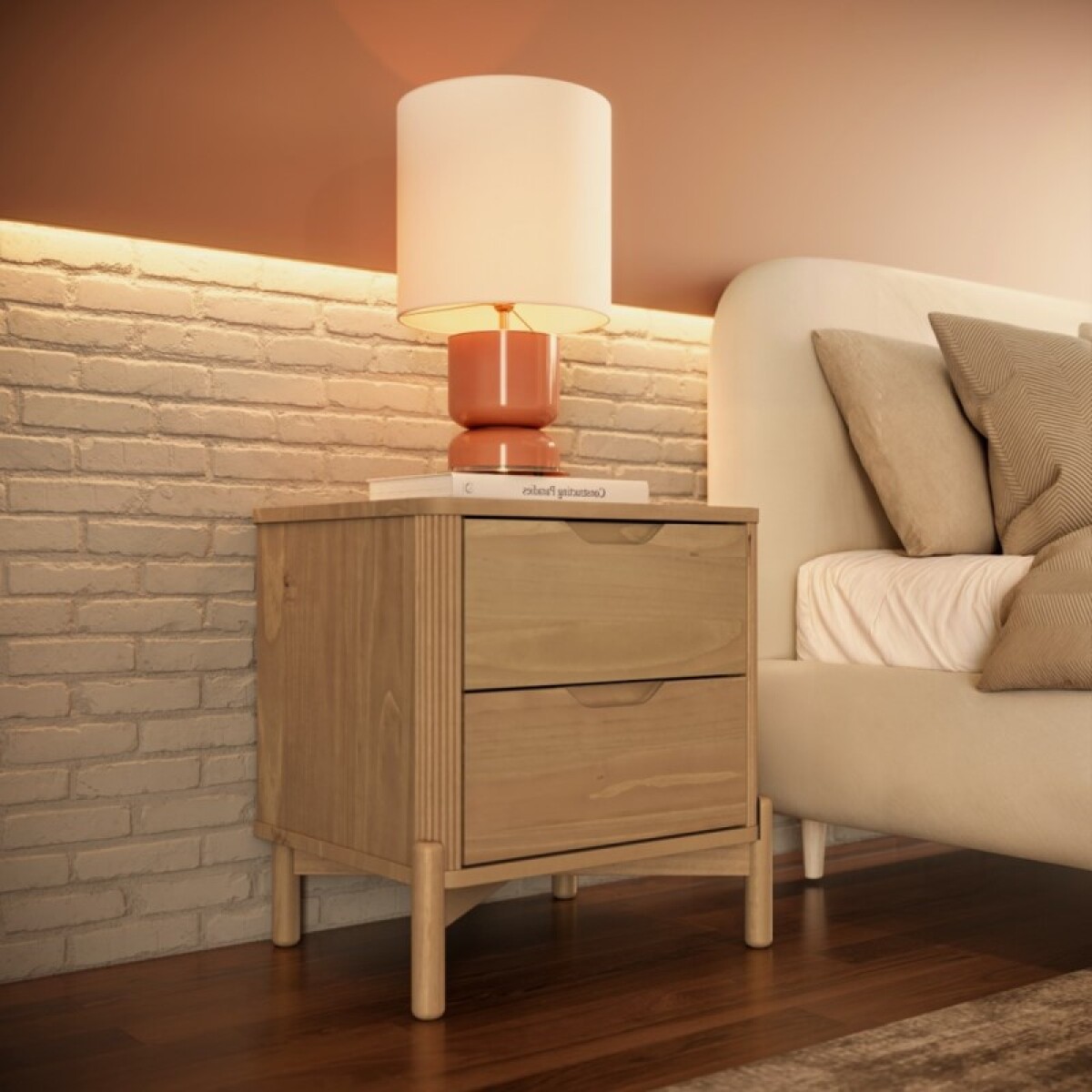 Mesa De Luz Nest 2 Cajones Tauri 