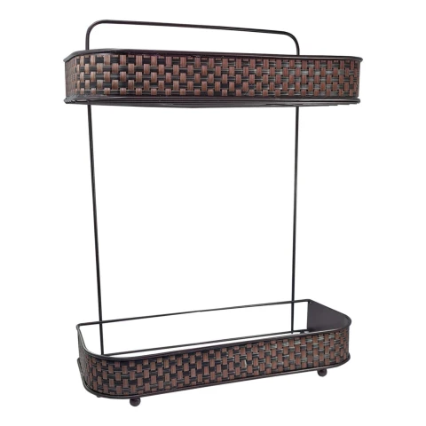 Soporte Estante Organizador Doble Aluminio Baño Ducha Soporte Estante Organizador Doble Aluminio Baño Ducha