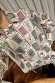 Camisa Onda Print Ludika Blanco