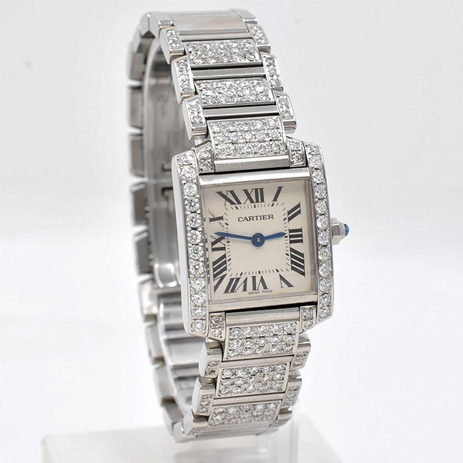 Reloj Cartier Diamantes Diamantes Reloj Cartier Plateado Cartier