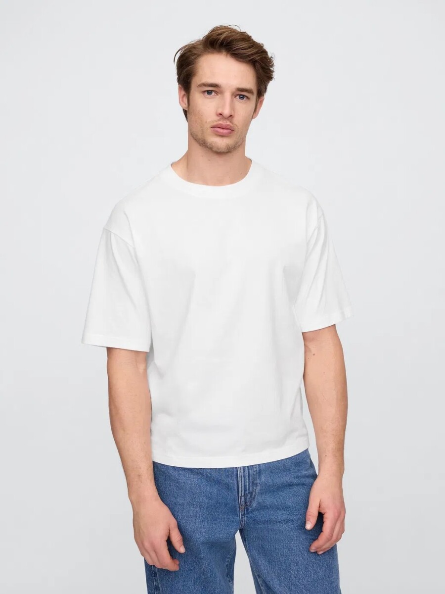Remera Vintage Soft Boxy Hombre - Optic White 