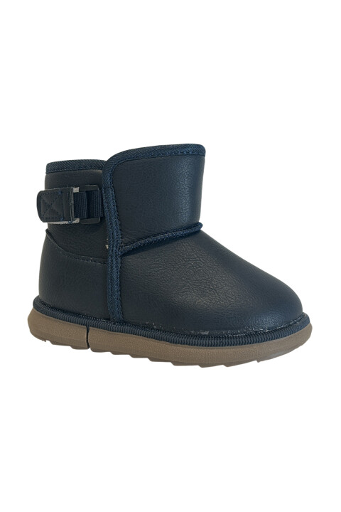 Botas Forradas en Corderito Con Velcro Azul