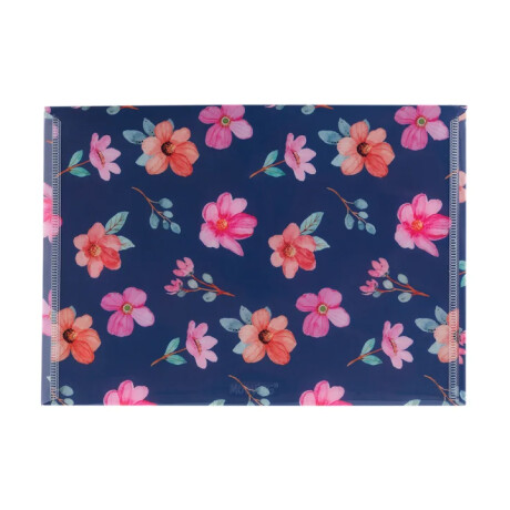 Sobre Mooving A5 Flores fondo azul