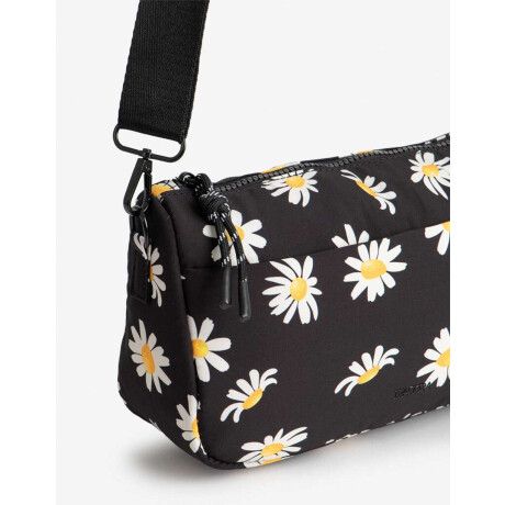 Bandolera Con Cierre Cremallera Y Asa Regulable Estampado Flores