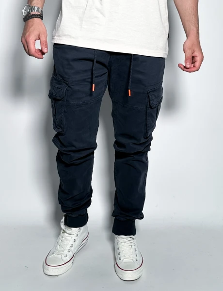 Pantalón cargo con puño León Azul