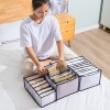 Organizador para almacenar ropa con 7 divisiones Blanco