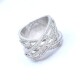 Anillo en oro 18k blanco y brillantes Anillo en oro 18k blanco y brillantes