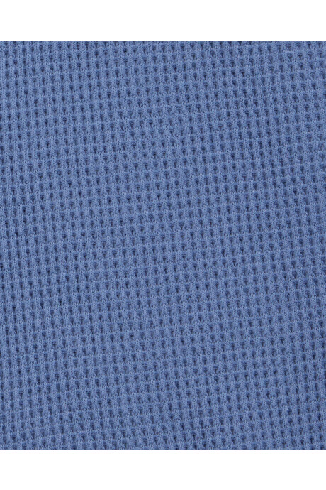 Short de algodón, punto waffle, azul Sin color