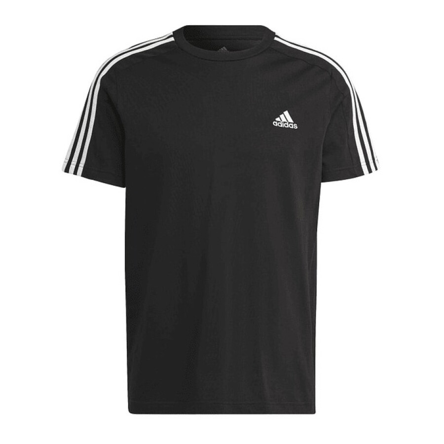 Remera de Hombre Adidas Essentials Single Jersey Negro - Blanco