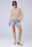 Sweater calado Beige
