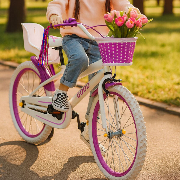Bicicleta Infantil Rodado 20 Con Rueditas Auxiliares Rosa