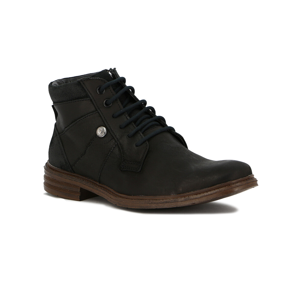 Starsax Bota Acordonada Cuero Hombre - Negro 