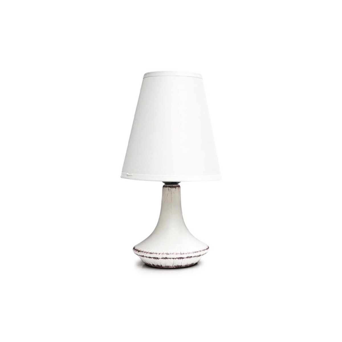 LAMPARA DE MESA BASE PORCELANA 16X16X30CM BLANCO 