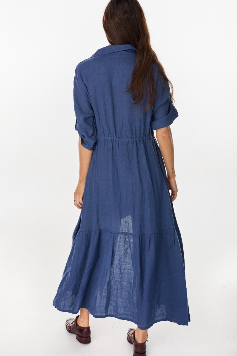 Vestido Camisero Julia Azul Marino